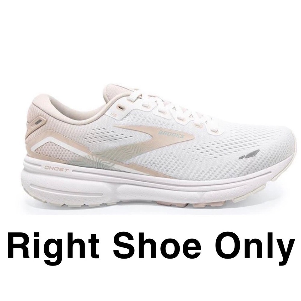 Brooks Ghost 15 Running Shoe Oyster Champagne Right Shoe Only
